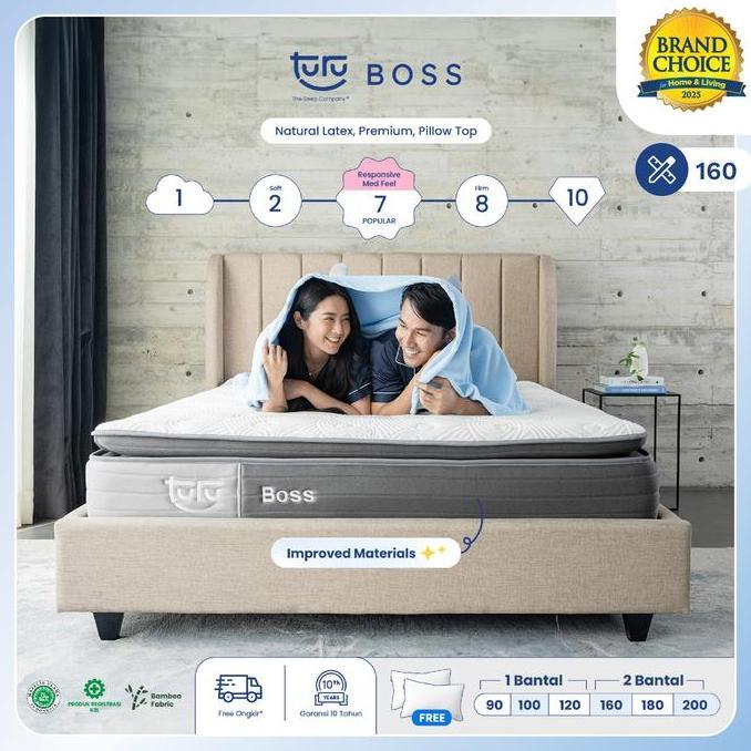 Kasur Pocket Spring Bed TURU BOSS ukuran 160x200 (Queen) FREE BANTAL