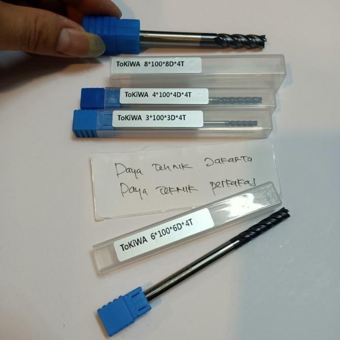 tokiwa endmil Widia panjang 10mm 4f endmil long 100mm Edmil carbide