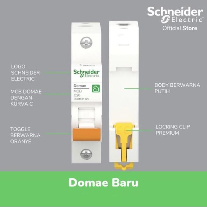 Miliki Mcb 4 Ampere 1 Phase Domae 6Ka Schneider Original Merlin Gerin