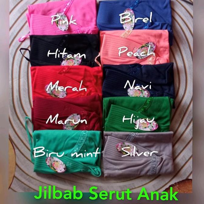Jilbab Serut Kaos Anak TK