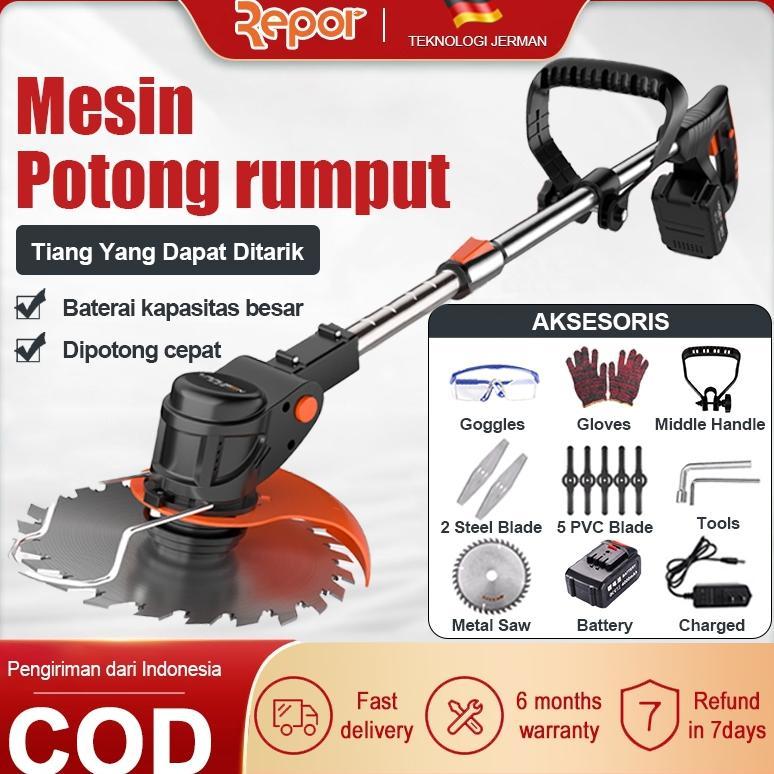 IRONHOOF 588V Mesin potong rumput batrai Mesin pemotong rumput listrik pemotong rumput elektrik mesi