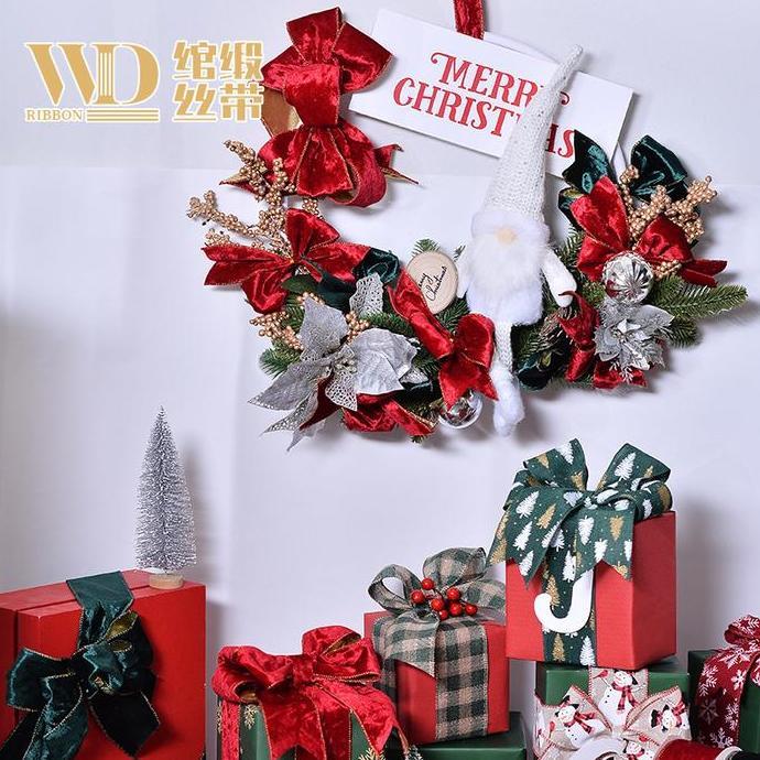 (1Roll 10Yard) Pita Natal Pita Koni Natal Pita Dekorasi Pohon Natal Pita Pohon Natal