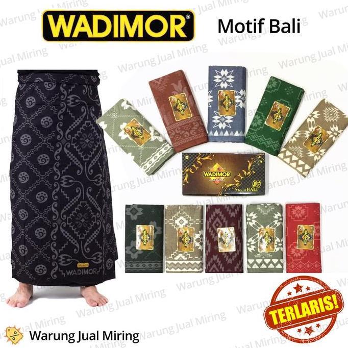 Sarung Wadimor Motif Bali Pria Kain Tenun Samping Songket Batik Tradisional Premium Dewasa Laki Cowo