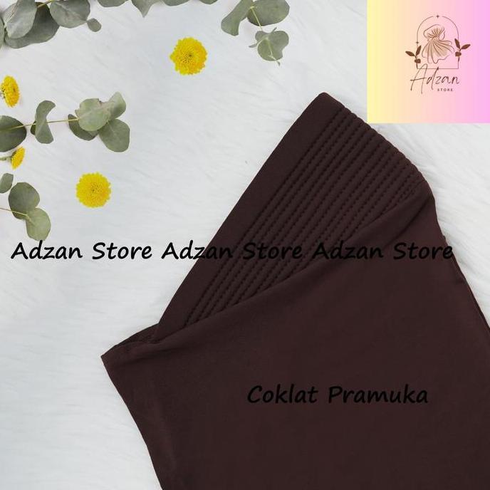 Hijab Sekolah Bergo Hitam, Putih, dan Coklat Pramuka