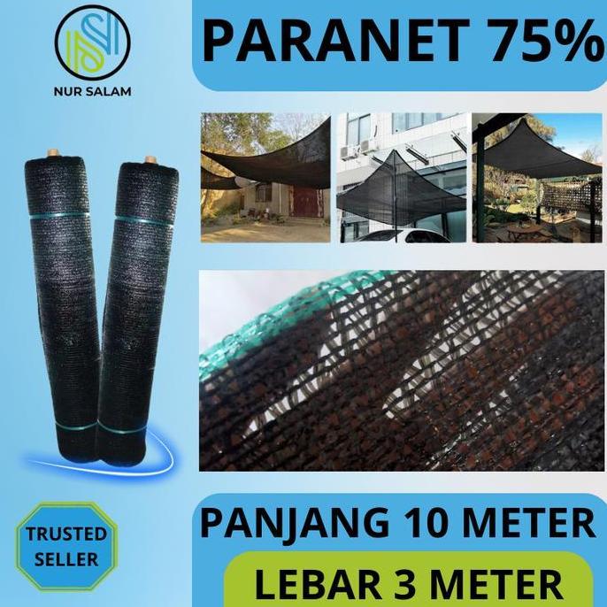 Paranet 75 Persen Panjang 10 Meter * Lebar 3 Meter ( Paket ) Tanaman Jaring Paranet