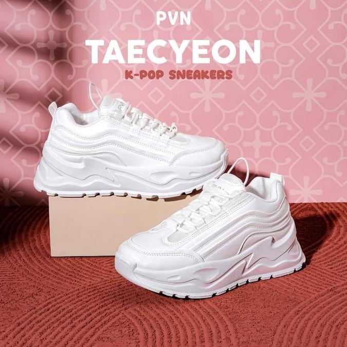 Pvn Taecyeon Sepatu Sneakers Cream White Black - 234