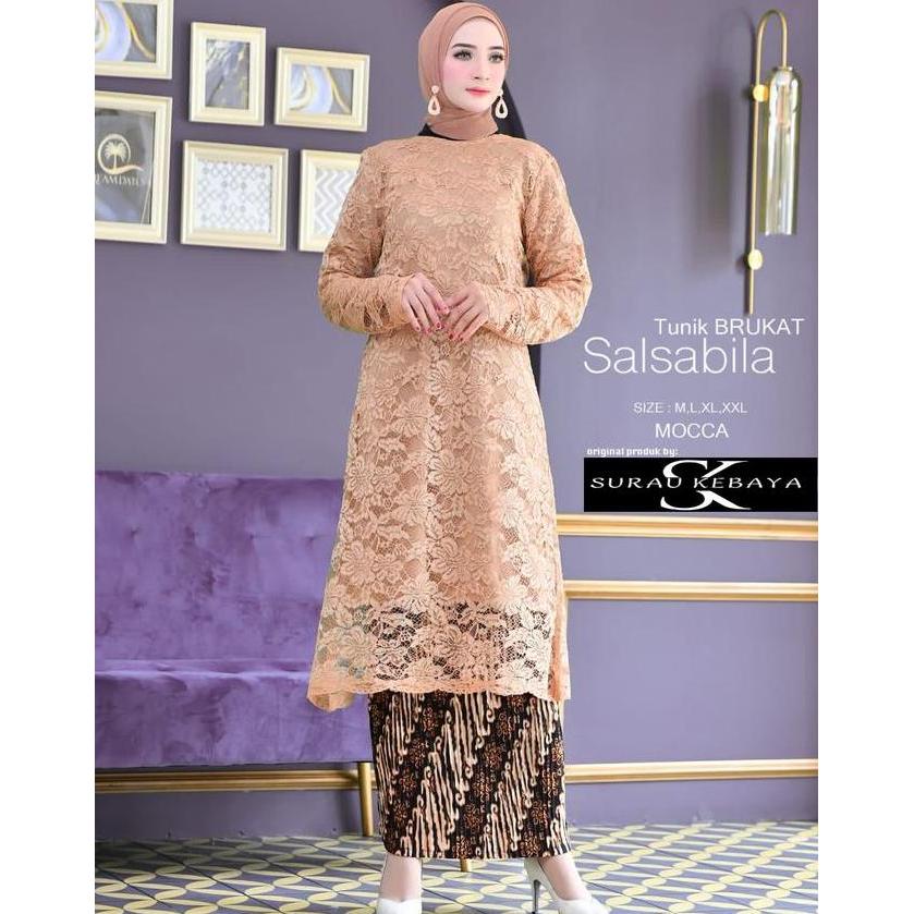 Kebaya Kondangan Baju Kurung Terbaru 2024 / Setelan Brokat Wisuda Polos Simple Dan Elegant Panjang S