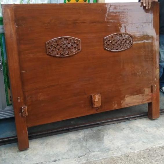 dipan tempat tidur kayu jati minimalis 120 x 200 cm