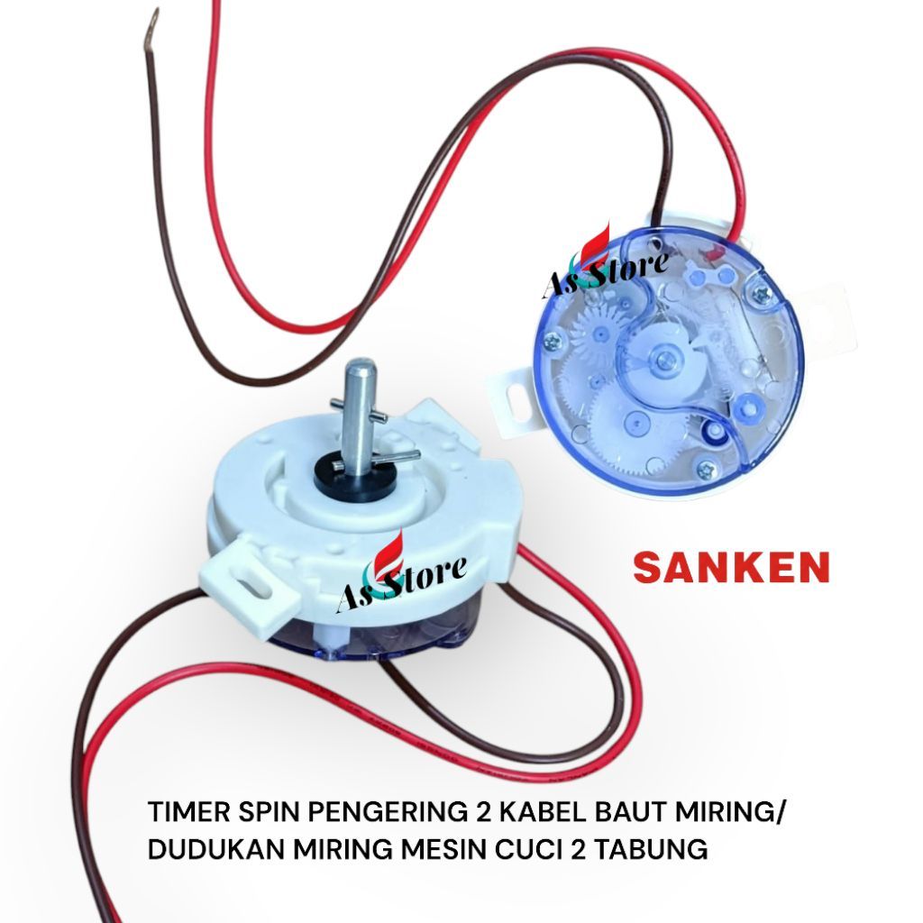 Timer Spin Sanken 2 kabel baut Miring/dudukan Miring Mesin cuci 2 Tabung
