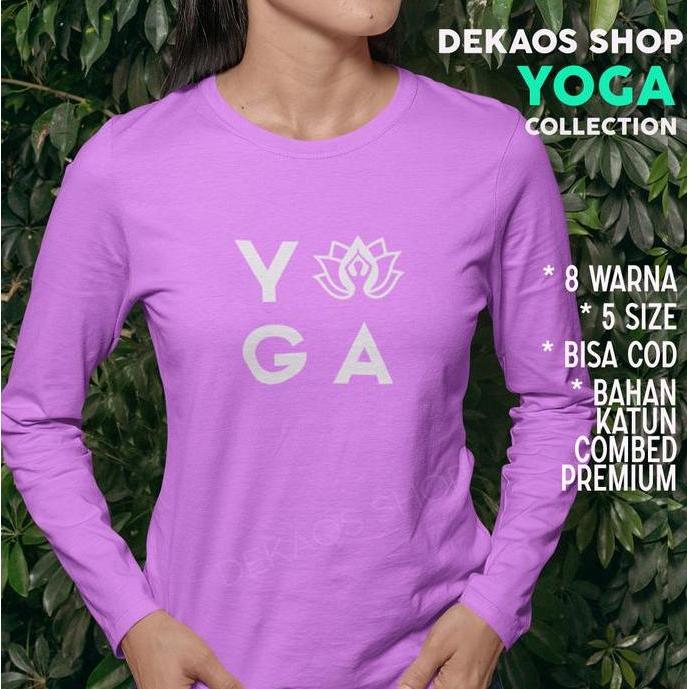 DE134 >> KAOS YOGA WANITA / KAOS LENGAN PANJANG YOGA / BAJU YOGA WANITA / TSHIRT YOGA WANITA / ATASA