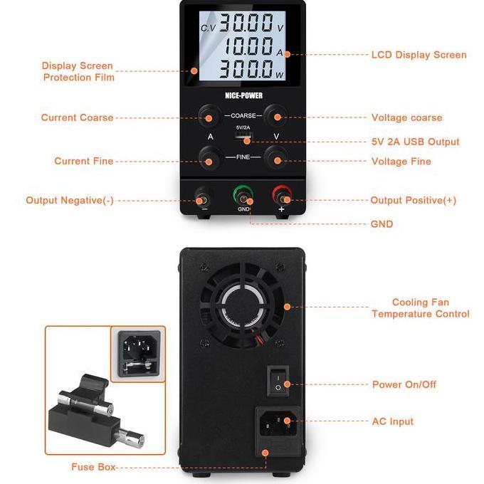 Terjangkau Dc Power Supply Digital 10 Ampere 30 Volt Lcd
