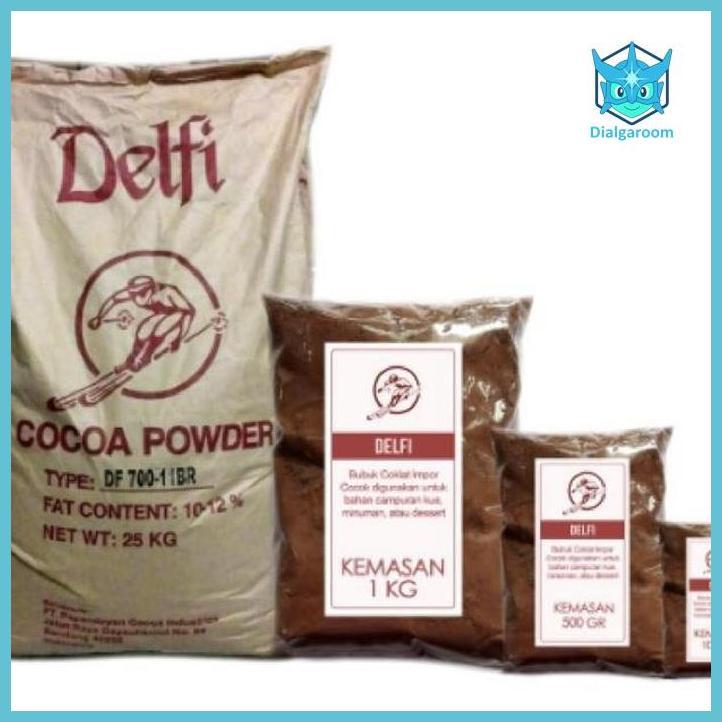 ( COKLAT ) COCOA POWDER DELFI 500GRAM COKLAT BUBUK DELFI MURNI ORIGINAL BAHAN KUE  COKLAT BUBUK MAKA
