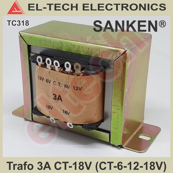 Spesial Sanken 3A Ct 18V Trafo Transformator Power Supply Catu Daya