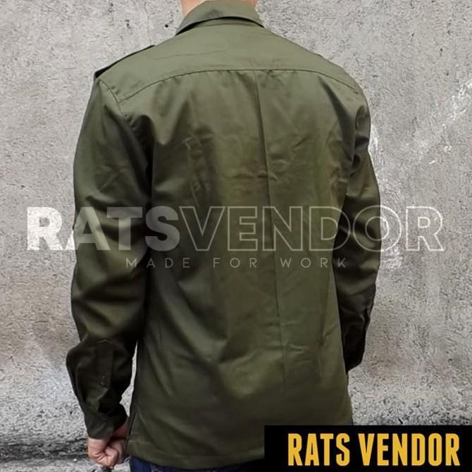 Kemeja Outdoor / Lapangan / Gunung / PDL Panjang Ratsvendor Hijau Army