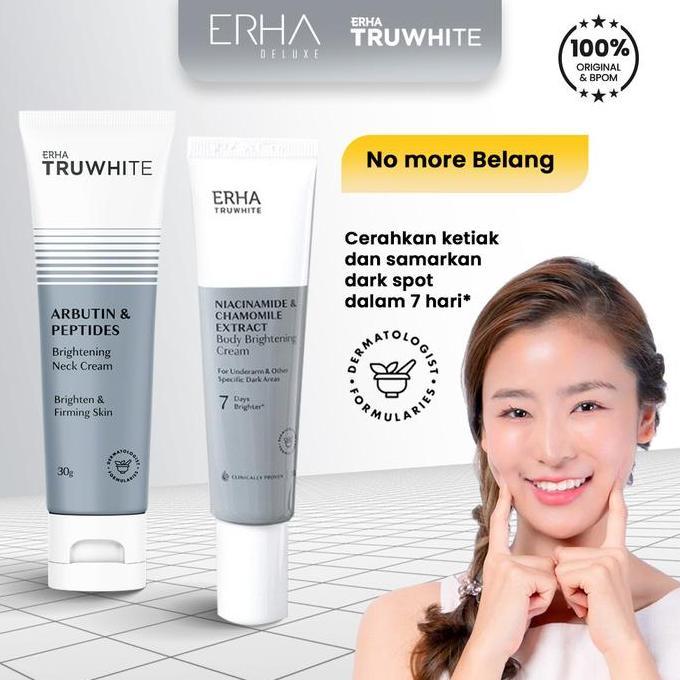 ERHA Paket Pemutih Ketiak - Truwhite Brightening Neck & Body Cream AUL