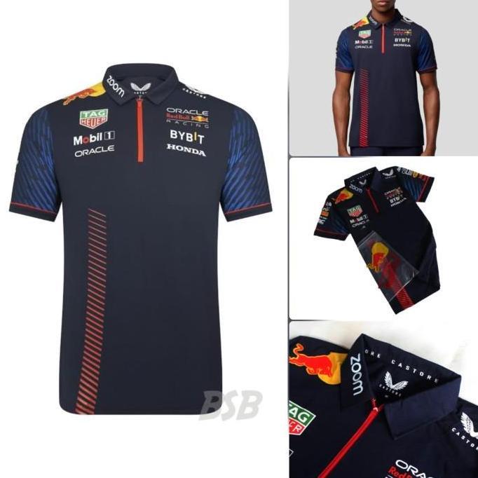 POLO SHIRT REDBULL CASTORE MOTOGP TEAM 2023 GRADE ORIGINAL KAOS PRIA