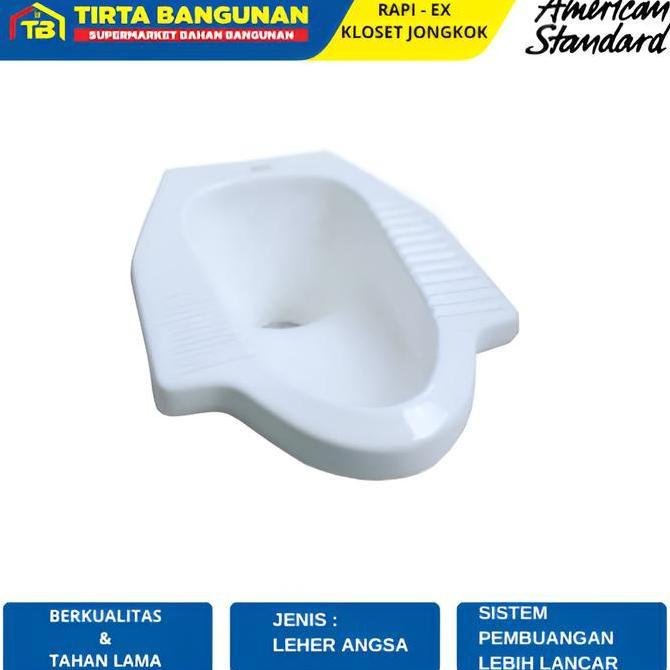Promo AMERICAN STANDARD RAPI EX CLOSET KLOSET TOILET WC JONGKOK WHITE Blue Pink Putih COD