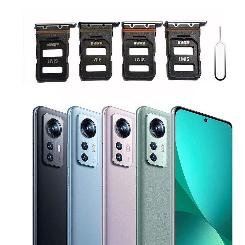 Baki Slot Kartu SIM Telepon Untuk Xiaomi 12 Pro 12X Chip SIM Chip Laci Pemegang Kartu SD Untuk Xiaom