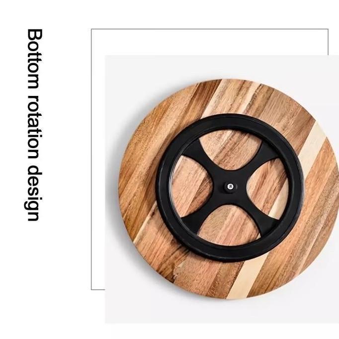 New- Acacia Cake Wooden Stand / Glass Dome Baking e