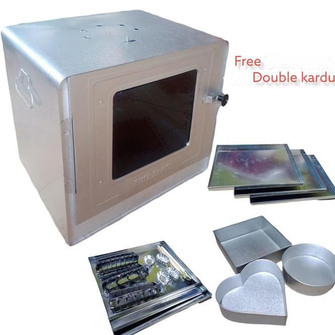 Oven Bima 3 Susun Ukuran Besar Bahan Gaalum Anti Karat Plus Loyang Dan Cetakan Kue Oven Kue Oven Tan