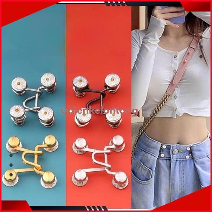 Up15 Kancing jeans adjustable, Kancing Pengecil Celana Jeans pengait jeans ajaib , kancing serbaguna