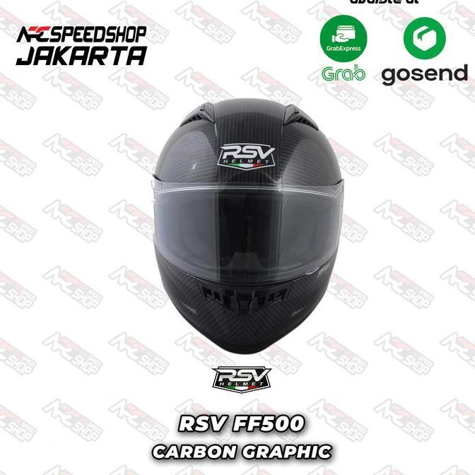 Helm Full Face Rsv Ff500 Carbon Graphic - Helmet Motor Ff 500