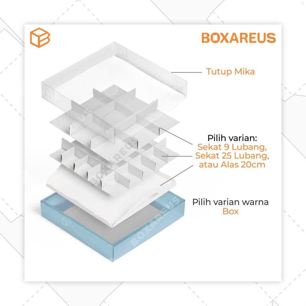 Box Nastar Pie Sekat Mika, Dus Kotak Sekat, Box Brownies | CB212135