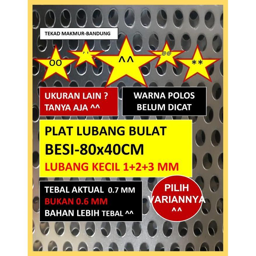 Plat Ram Speaker - Lubang Bulat Kecil 80x40 - Grill Speaker