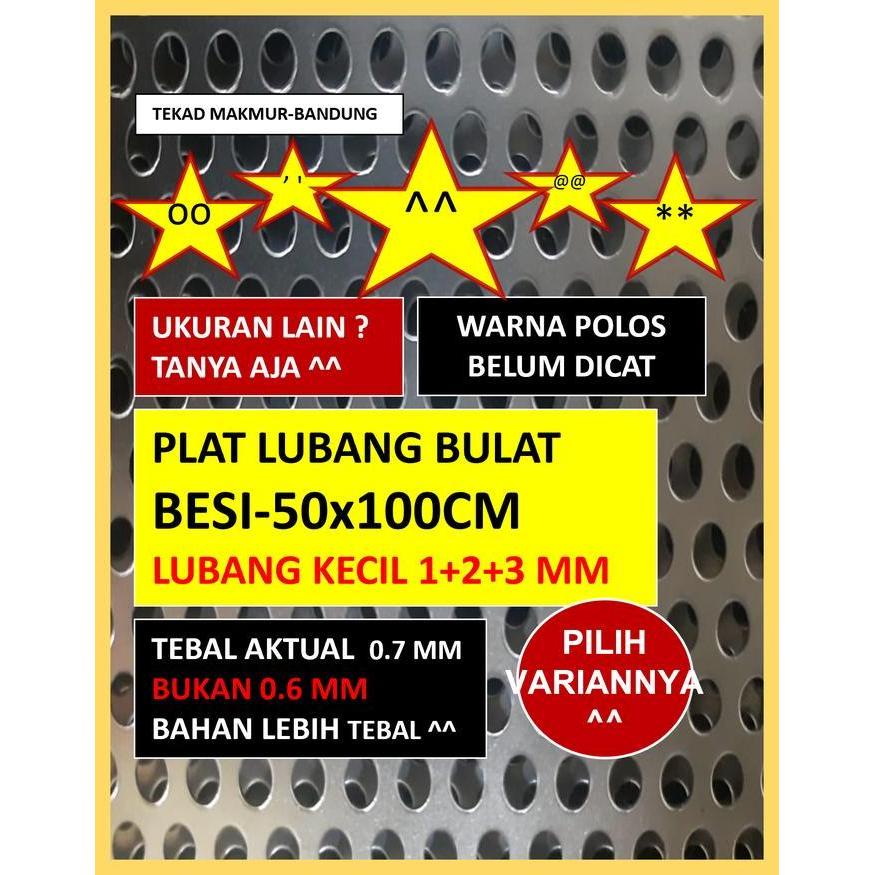 Plat Ram Speaker - Lubang Bulat Kecil 50x100 - Grill Speaker