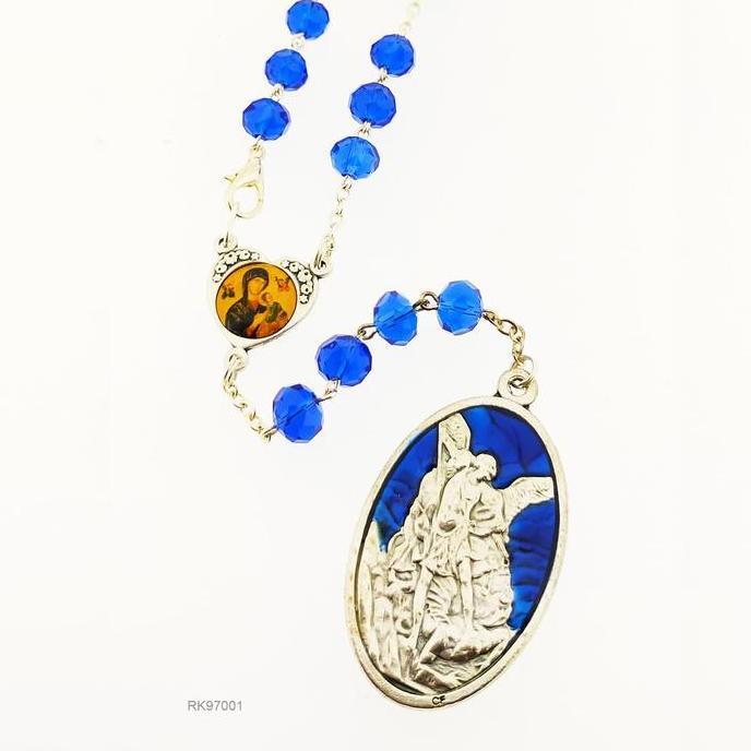 TERBARU - Kaplet Doa St Mikael Kristal 8mm Italy Katolik St Michael