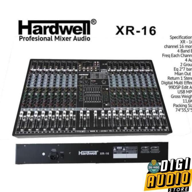 TERMURAH - Audio Mixer USB Soundcard Recording Bluetooth Efek Vocal HARDWELL XR16