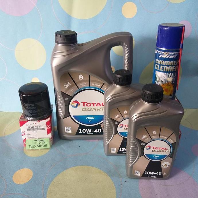 ALABASTER Paket oli mesin Total 10W-40 Innova Fortuner Hilux Bensin 6L (5)