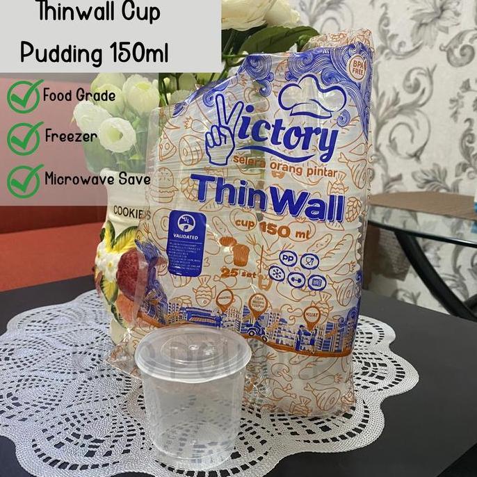 New- THINWALL CUP 150ML | CUP PUDDING PLASTIK 150 ML