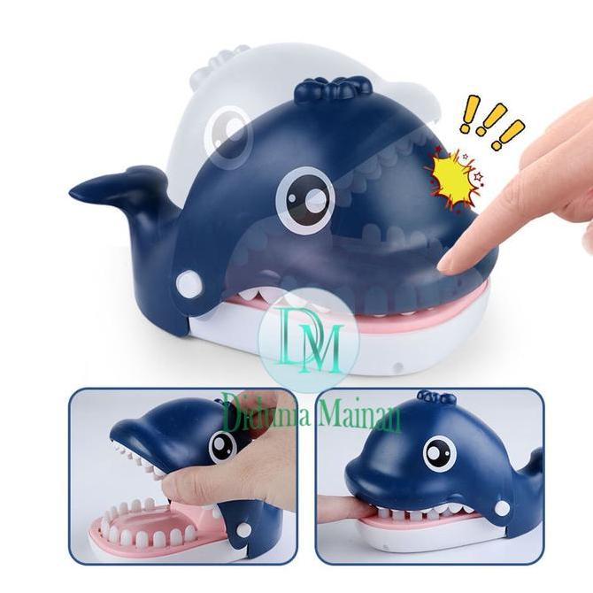 Mainan prank anak gigit jari whale dentist game gigi ikan paus