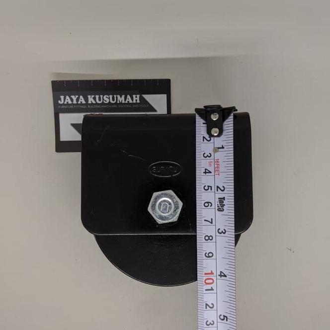 Roda Pagar Roda U Besi 10 Cm Subaru Hitam Baja Laher Kuat