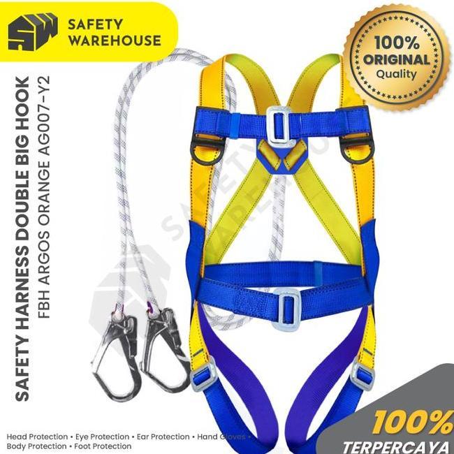 Safety Harness Full Body Harness Lanyard Double Bhook Argos