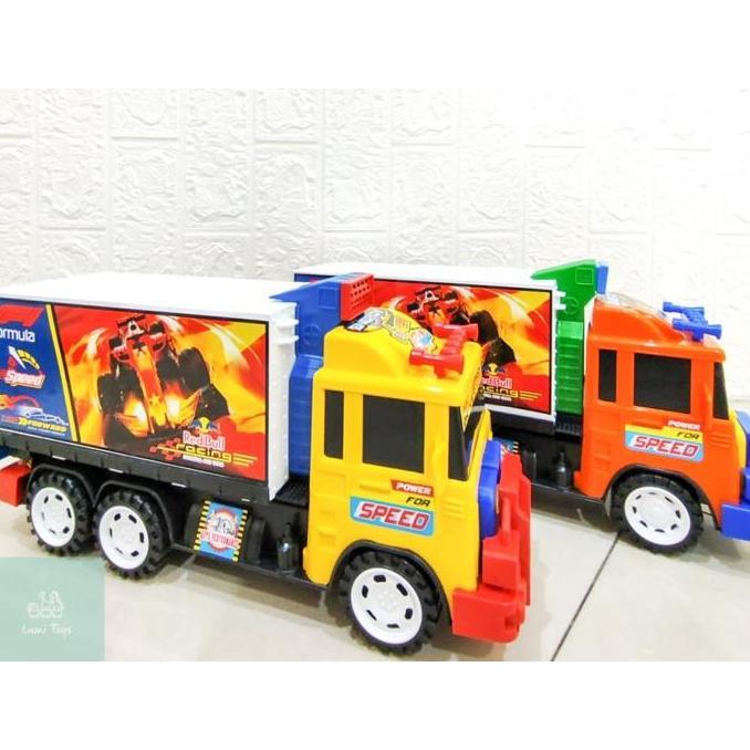 Mainan Anak Truk Kontainer Container Truck F1 Racing Friction BP6020