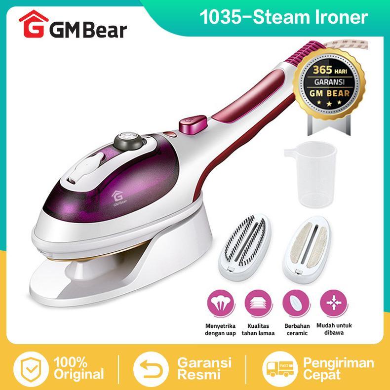 GM Bear Setrika Uap Portable 1035 - Setrika Uap Low Watt Setrika Travelling