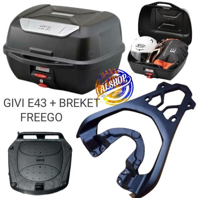 Paketan Box Givi E 43 E43 Ntl Dan Breket Box Yamaha Freego Frego Fullface Helm Premium