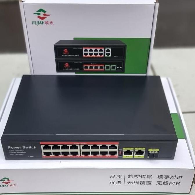 Switch Poe Hub 16 Port + 2 UPLINK switch Hub poe