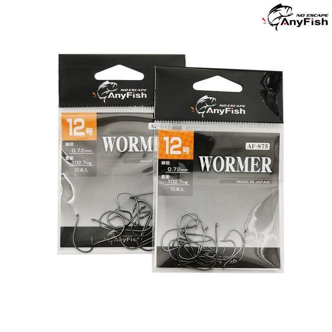 Anyfish WORMER AF-875 carbon Hook Kail Pancing Lubang Tajam Kuat