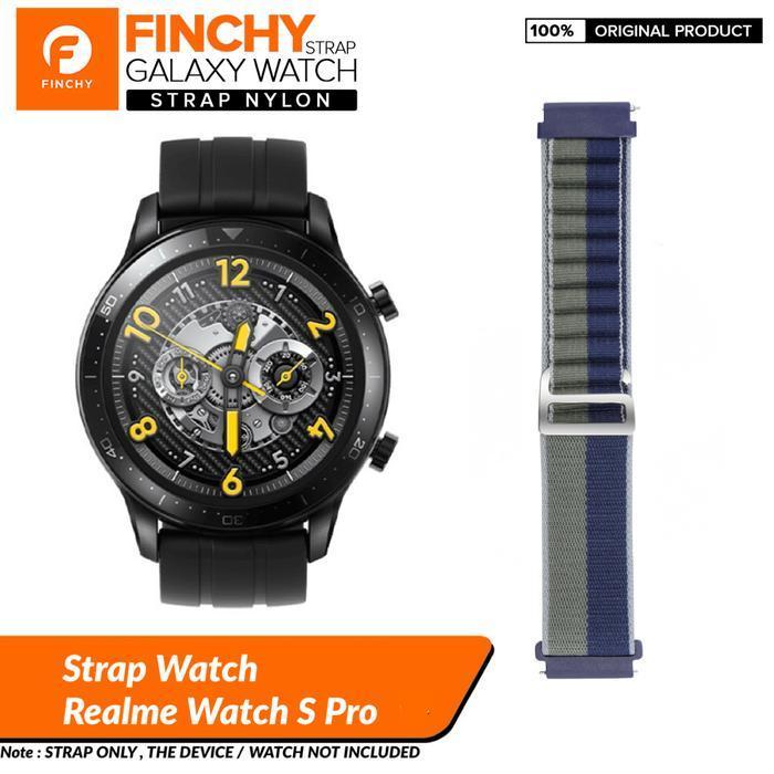 Finchy Nylon Strap Realme Watch S Pro Smartwatch Replacement Wristband Terbaru Best Quality 100% Ori