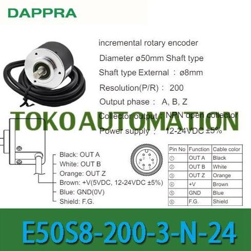E50S8-200-3-N-24 E50S8-200 3 N 24 E50S8 200 3-N-24 Rotary Encoder OH39