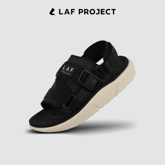 LAF Project - Sandal Travel Sendal Kasual Pria Wanita - Hitam Putih - Sabai