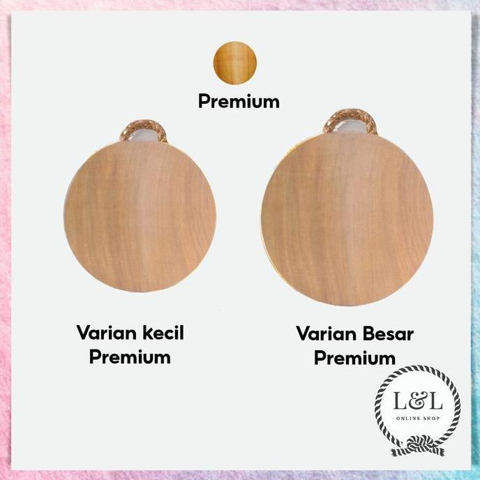 New- Talenan Bulat Kayu Pinus Talenan Gantung Premium Food Grade