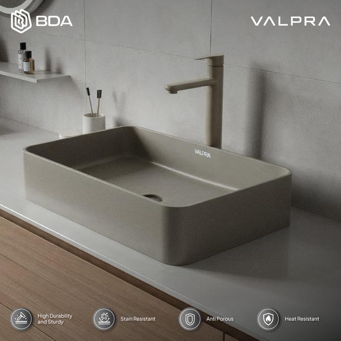 barkajule_ - valpra wastafel cuci tangan kamar mandi granit kotak v gb 64 sq | wastafel meja granit