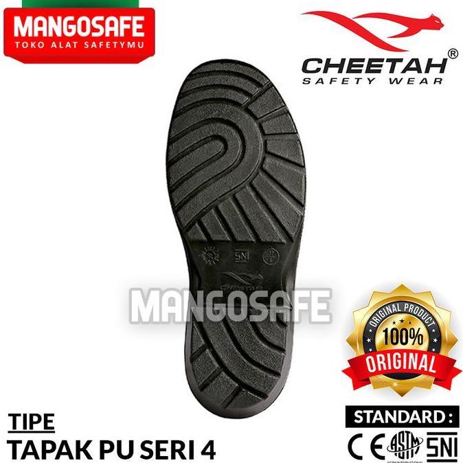 Sepatu Safety Wanita Cheetah 4008H / Sepatu Kerja Proyek Wanita Warna Hitam 4008 H / Safety Shoes Pe