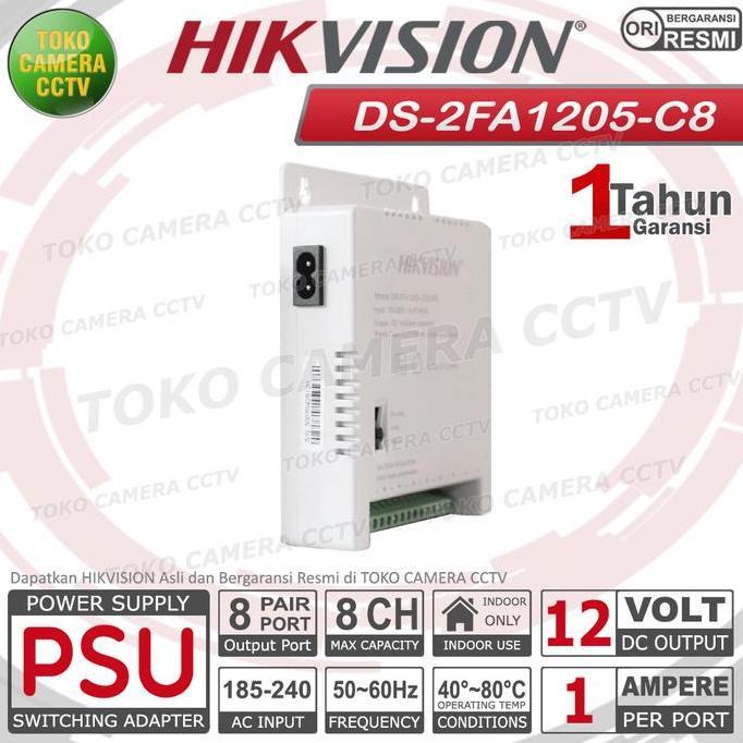 Power Supply Hikvision 8 Kamera Adaptor Cctv 8 Kamera Hikvision