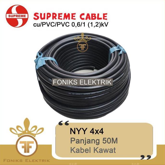 Kabel Tufur Supreme  Nyy 4X4 Panjang 50M