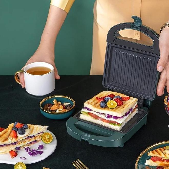 Breakfast Sandwich Maker Pemanggang Roti Toaster Panggangan Roti Bakar Listrik Alat Panggang Roti Sa